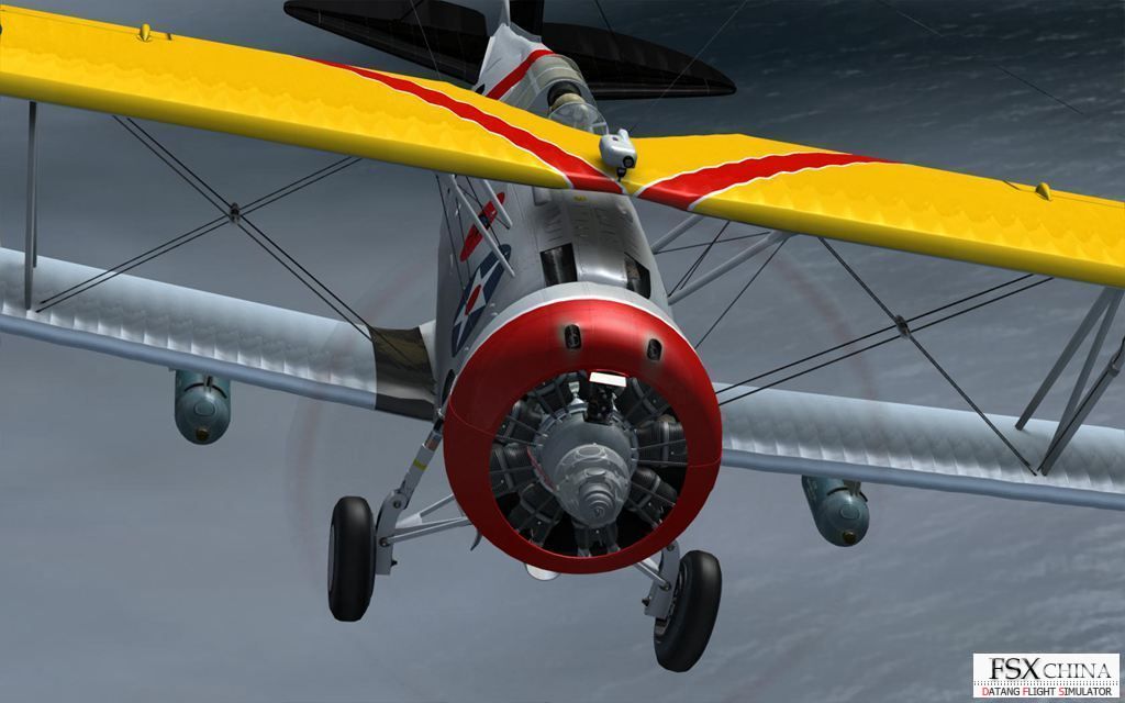 69 fsx/p3d老式飞机 69 【fsx/se】[aeroplane heaven]f3f-2(双翼